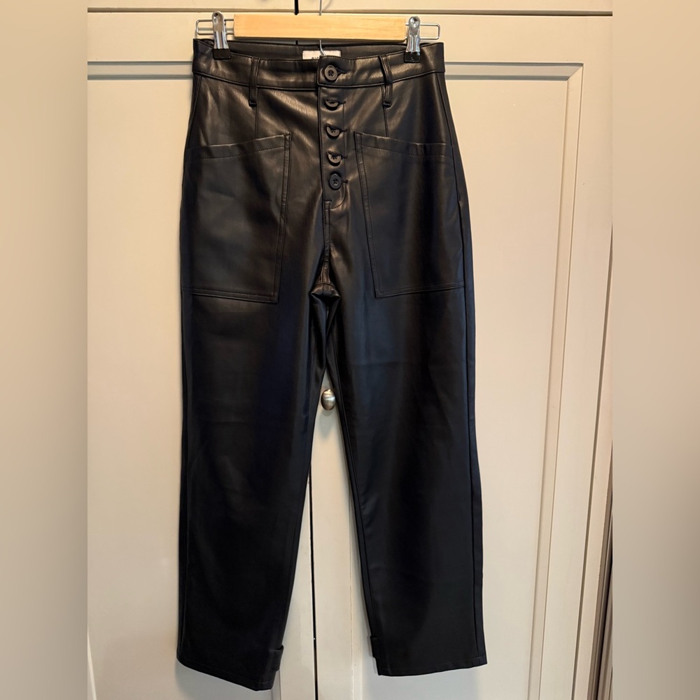 Pistola Black faux Leather Pants